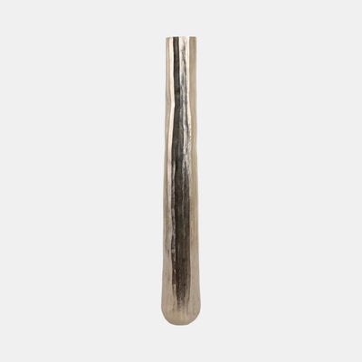 JARRÓN DE PISO DE METAL GRABADO 48"-SILVER