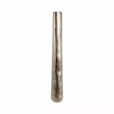 JARRÓN DE PISO DE METAL GRABADO 58"-SILVER