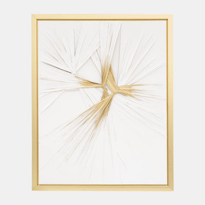 CUADRO DECORATIVO TWIST 47X59-WHITE/GOLD