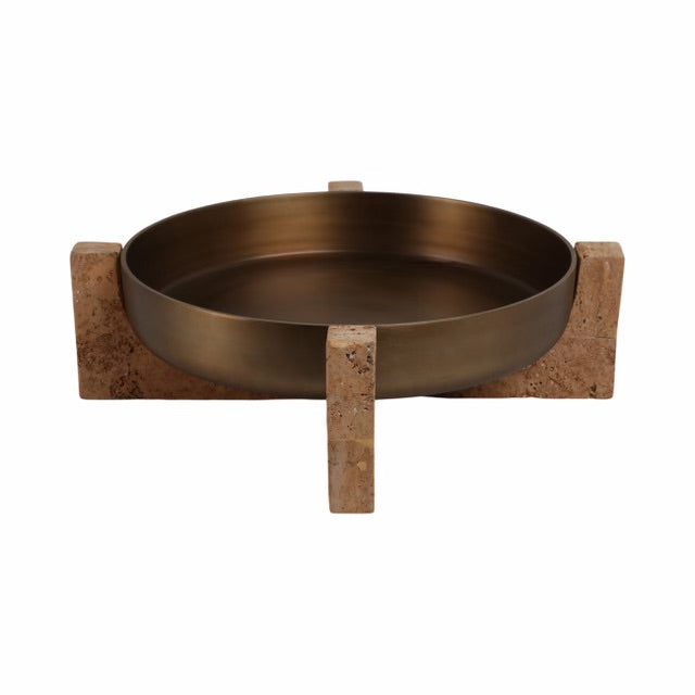 BOWL FRIDLEY CON BASE DE TRAVERTINE 21"