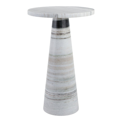 MESA ACENTUAL DE MÁRMOL PANDA STONE DE 22", MULTICOLOR