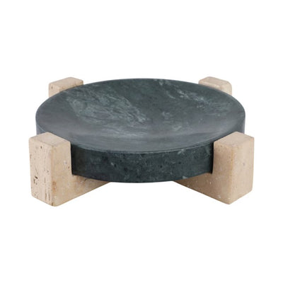 BANDEJA ARCHER SMALL 12"-MARBLE AND TRAVERTINE