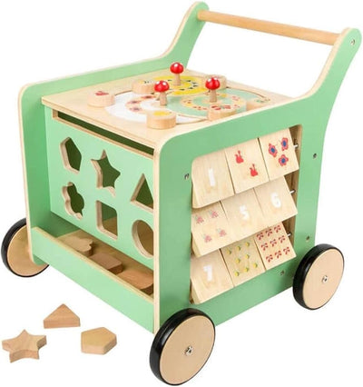 ANDADERA PASTEL BABY CON CENTRO DE ACTIVIDADES ANDADOR  DE MADERA EN COLORES PASTEL