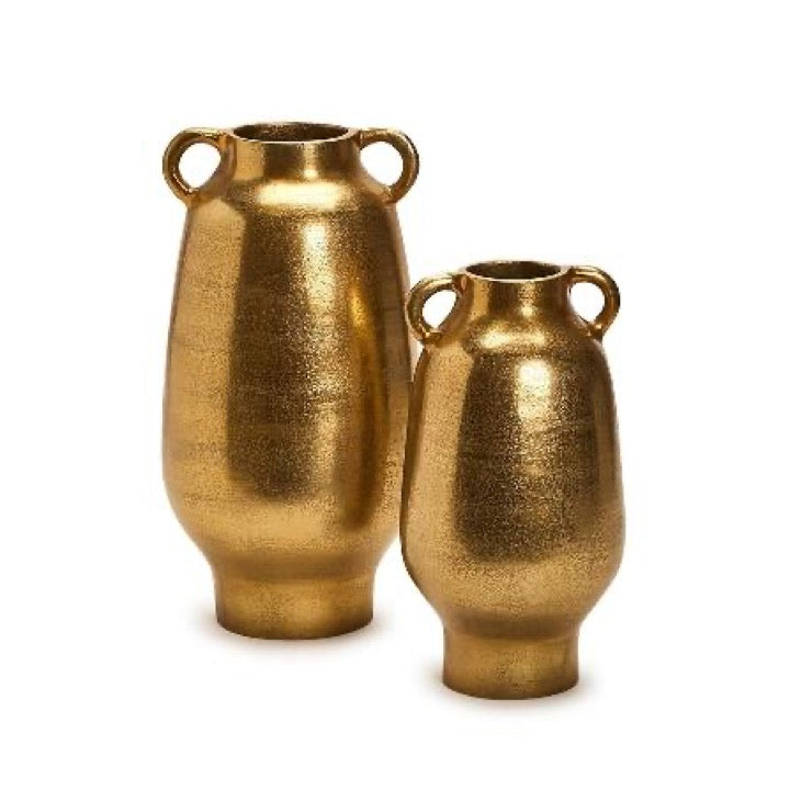 SET DE 2 JARRONES DECORATIVOS -DORADO SET DE 2 JARRONES DECORATIVOS -DORADO