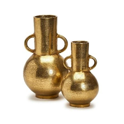 SET DE 2 JARRONES DECORATIVOS -DORADO SET DE 2 JARRONES DECORATIVOS -DORADO