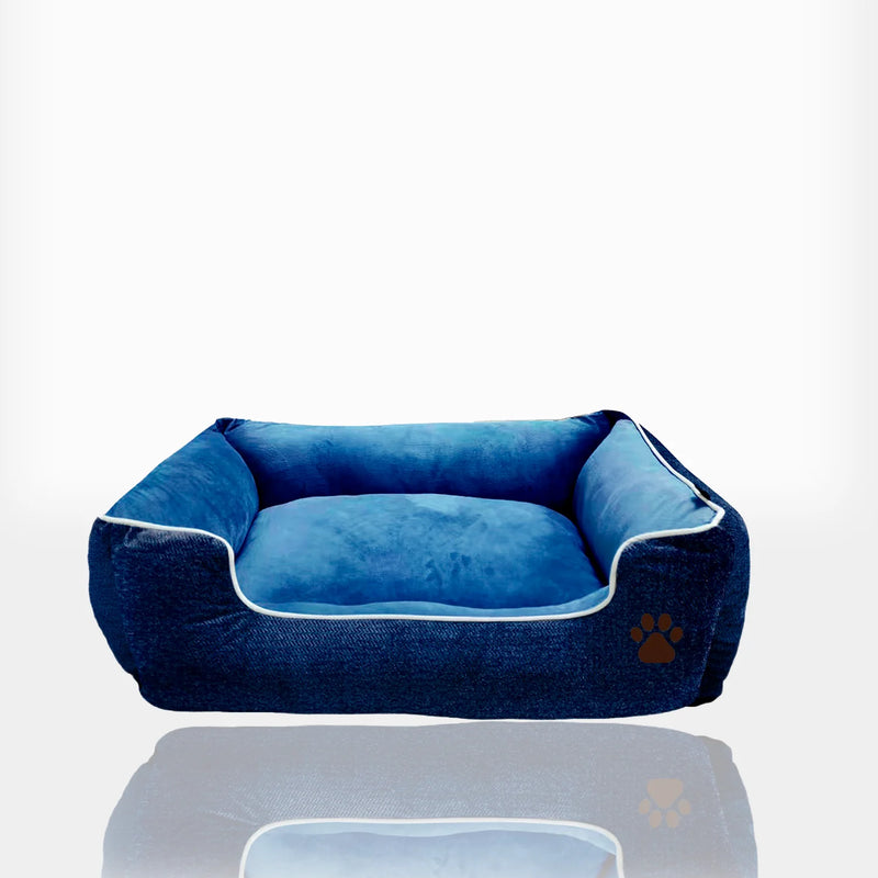 CAMA PARA MASCOTAS AZUL MARINO - TALLA S (50*40*18cm)