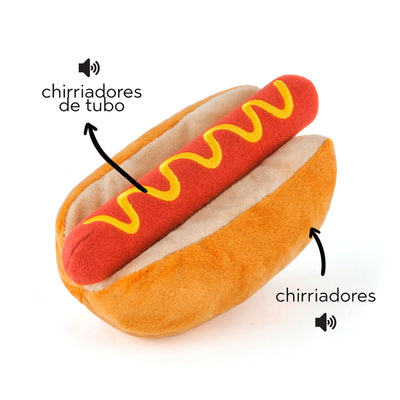 HOT DOG JUGUETE DE PERRO - CREMA