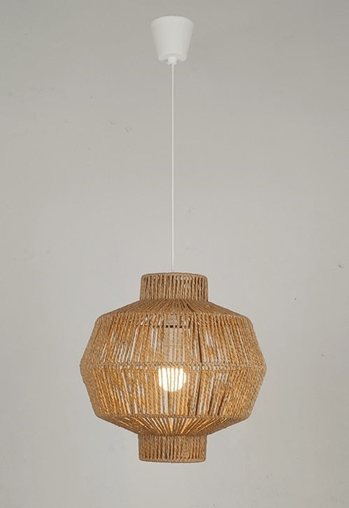 LAMPARA COLGANTE TEJIDA DE PAPEL,1.5M 1XE27, COLOR NATURAL, 25W MAX