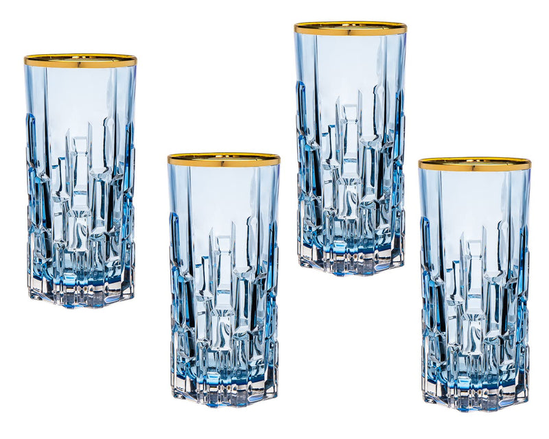 SET DE 4 VASOS-AZUL