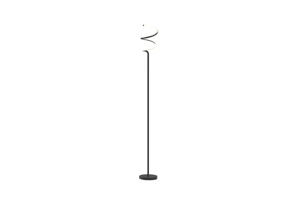 Lampara Led de Piso, Negro, 12W 1200lm, 3000K, D17*H155cm