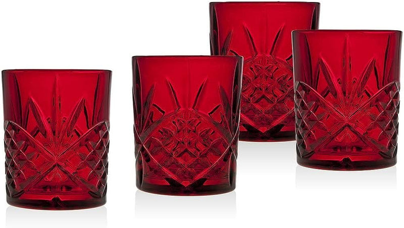 SET DE 4 VASOS DOF-ROJO