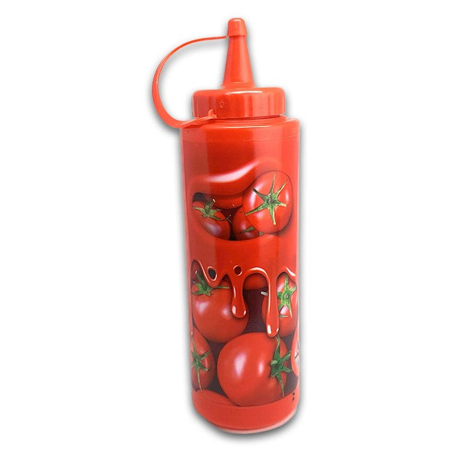 DISPENSADOR DE SALSA DECORADO (12 OZ) ROJO