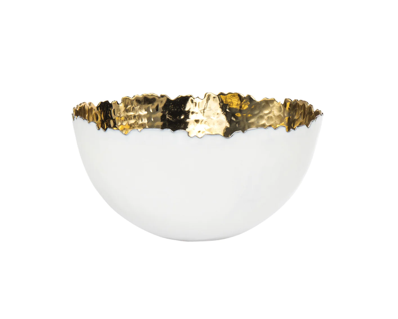 BOWL PARA FRUTAS 6.5-BLANCO/DORADO