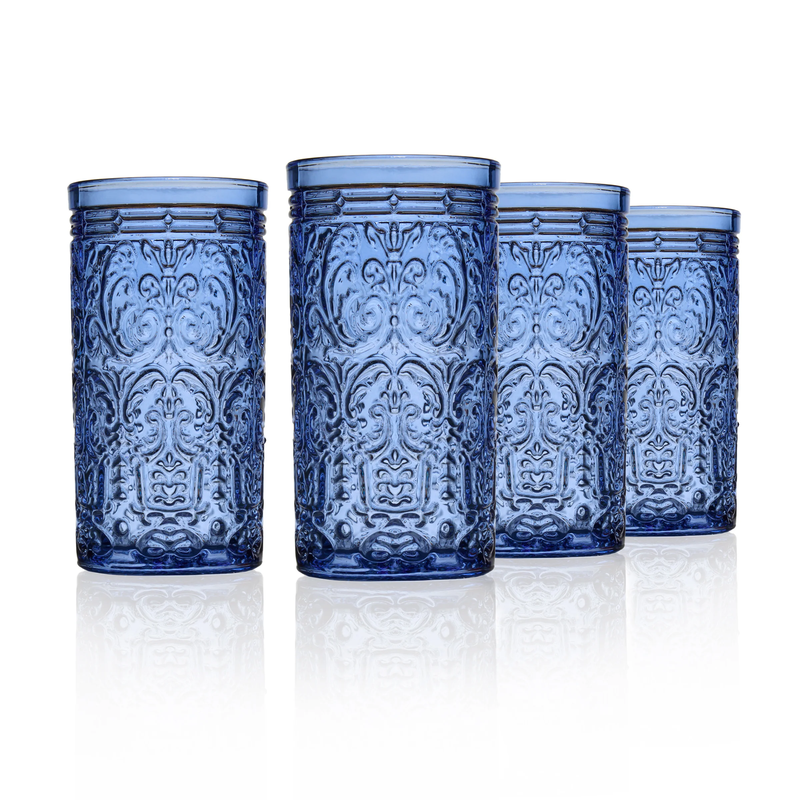 SET DE 4 VASOS ALTOS JAX 14OZ-AZUL