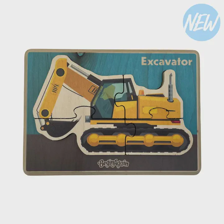 ROMPECABEZA DE VEHICULOS DE CONSTRUCCION- EXCAVADORA