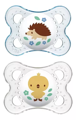 SET DE 2 CHUPONES PARA BEBES 0 A 6 MESES