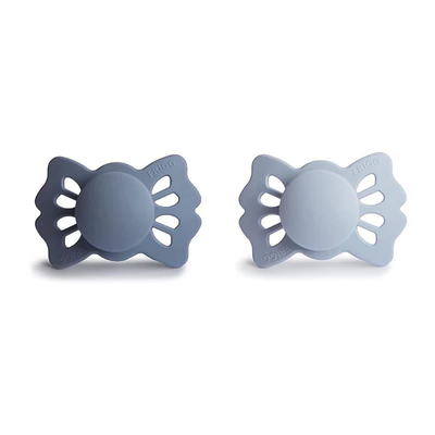 SET DE 2 CHUPETES DE SILICONA SIMETRICO (SLATE/POWDER BLUE) T 1