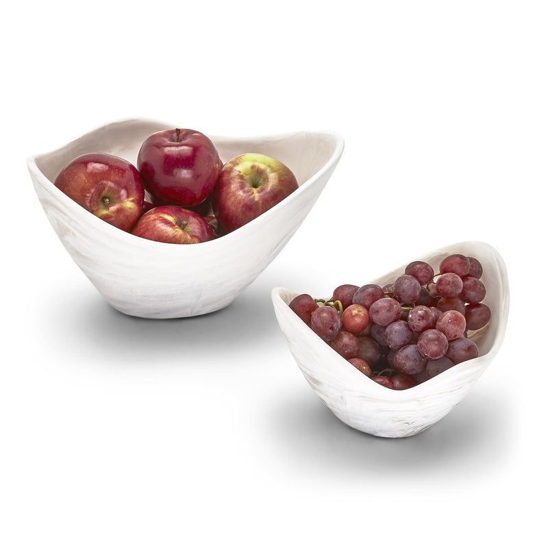 SET DE 2 BOWL DECORATIVO ARCHIPIELAGO-BLANCO