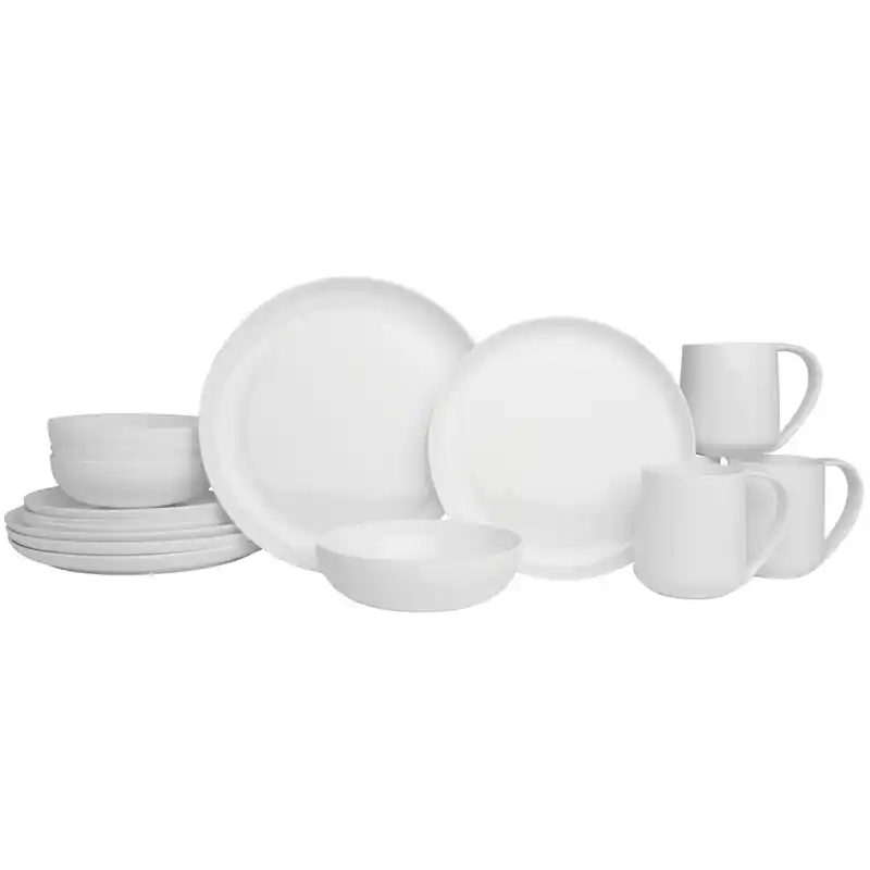 SET DE VAJILLA CON CUENCO DE 16PC - RED WHITE