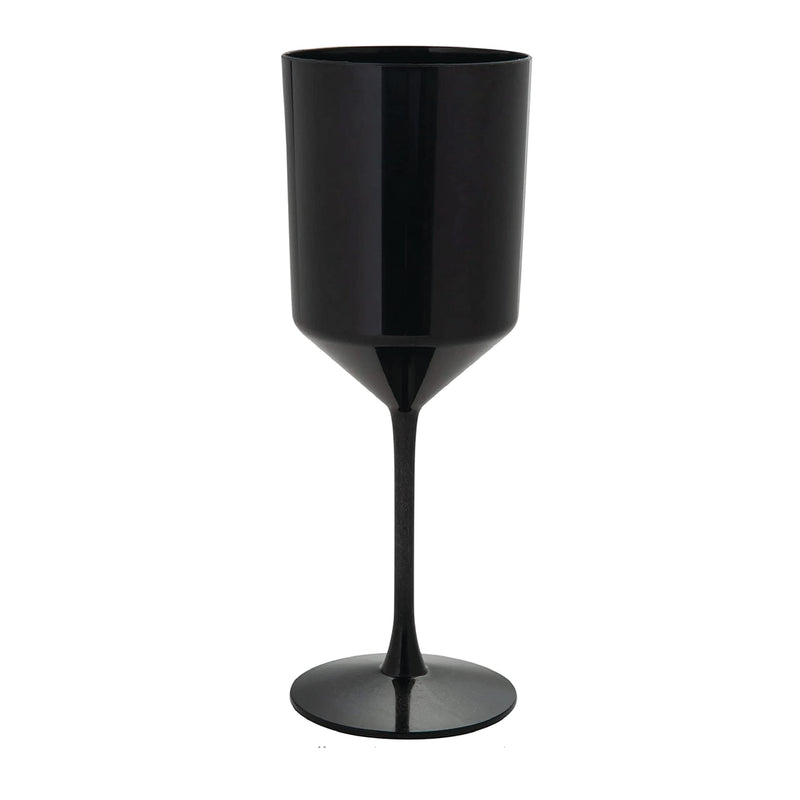 COPA P/VINO NEGRA DE PLASTICO  - 11OZ