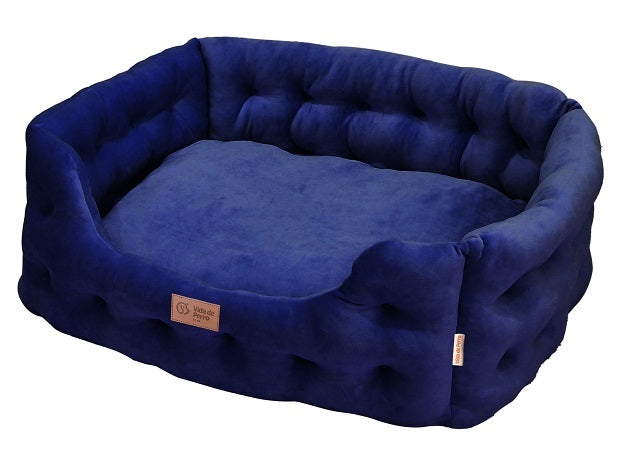 Cama para Perro AZUL MARINO - Talla L (90x60x35cm)