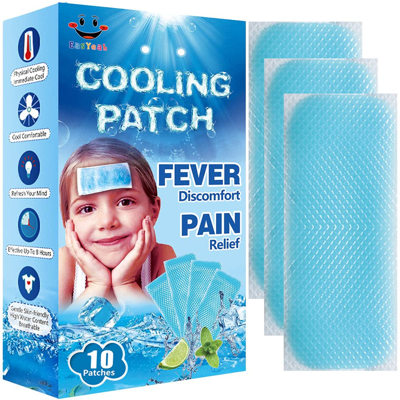 EASYEAH -PARCHE REFRESCANTE PARA FIEBRE Y DOLOR, 10 PARCHES