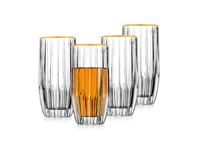 SET 4 DE VASOS DE VIDRIO ALTO - HIGHBALL