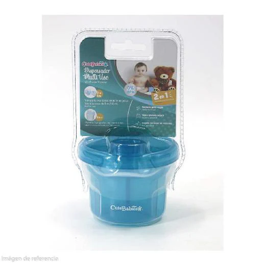 CONTENEDOR DISPENSADOR MULTIUSO TURQUESA CUTE BABIES