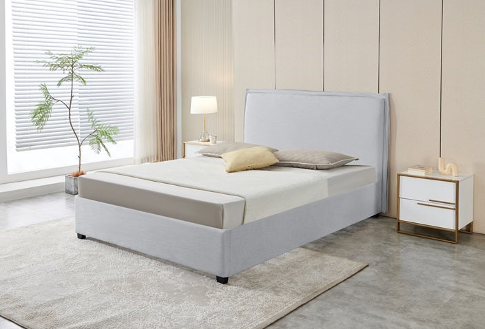 CAMA KING COLOR GRIS CLARO