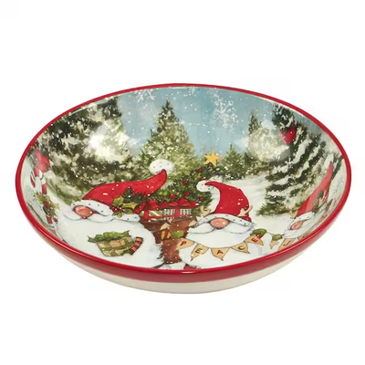 BOWL PARA SERVIR DE GNOMOS NAVIDENOS 13"X3