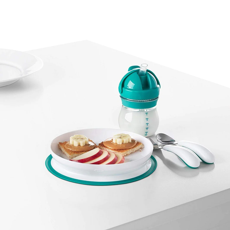 STICK & STAY - PLATO DE COMER PARA BEBE - TEAL