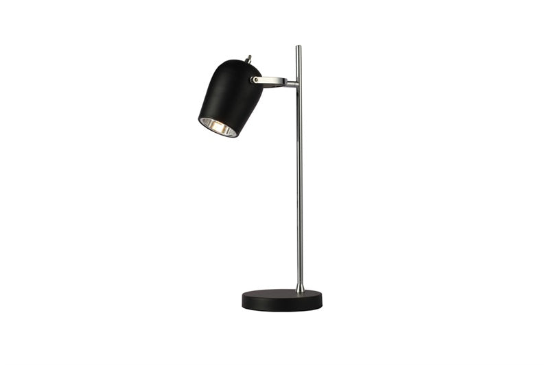 LAMPARA  de mesa, E14, Negro Mate, 1 luz, IP20.