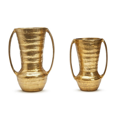 SET DE 2 JARRONES DECORATIVOS -DORADO