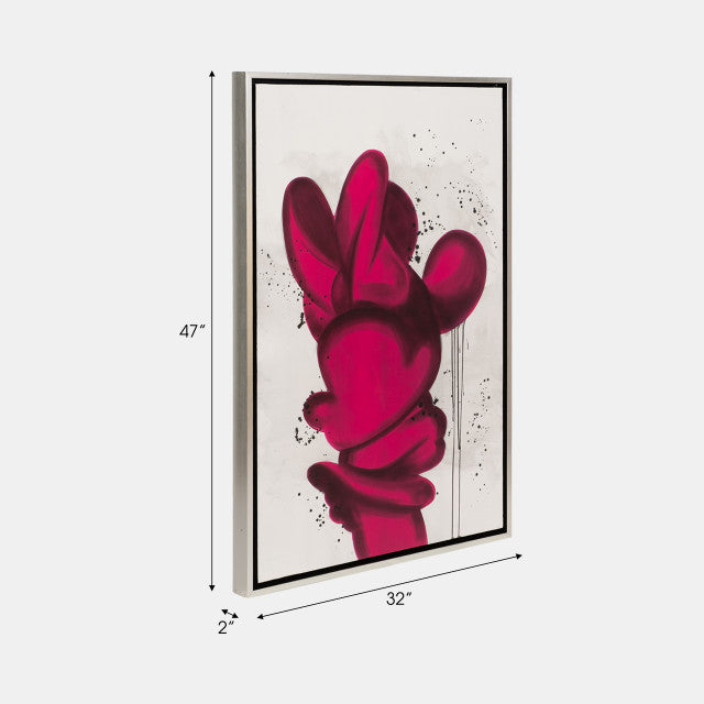 CUADRO DECORATIVO DE MINNIE MOUSE DE ROSA