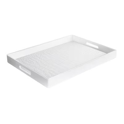 BANDEJA RECTANGULAR ALIGATOR 14x19" BLANCA AMZ