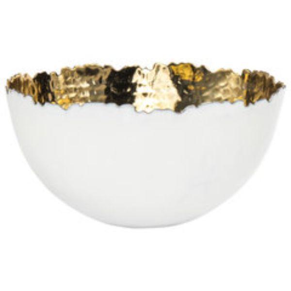 BOWL PARA SERVIR DE 13-BLANCO/DORADO