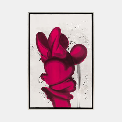 CUADRO DECORATIVO DE MINNIE MOUSE DE ROSA