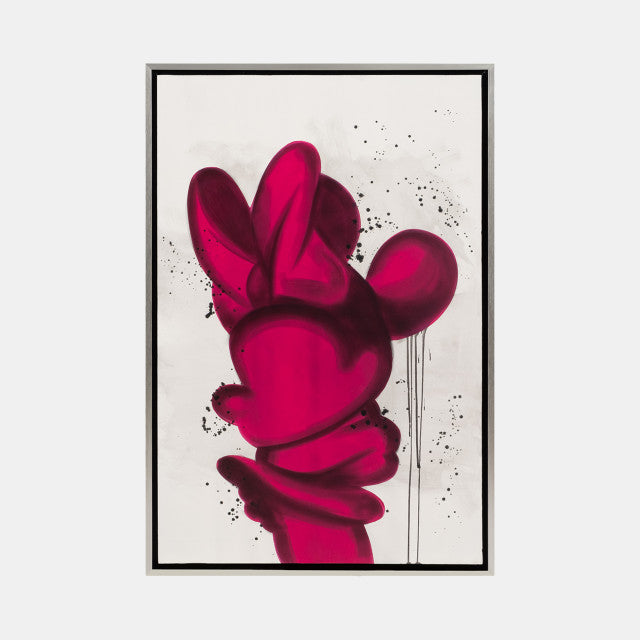 CUADRO DECORATIVO DE MINNIE MOUSE DE ROSA
