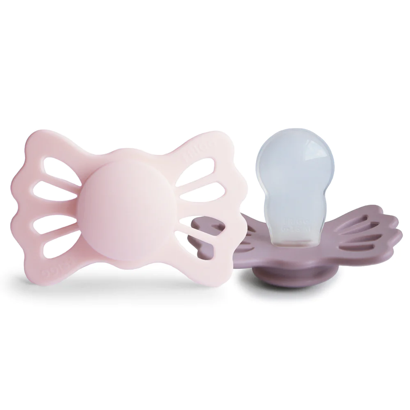 SET DE 2 CHUPETES DE SILICONA SIMETRICO (WHITE LILAC/TWILIGHT MAUVE) T 2