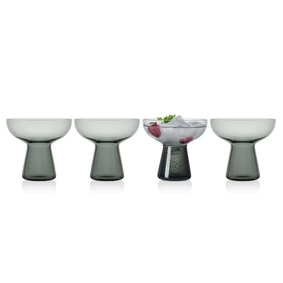 SET DE 4 VASOS P/COCTEL DE 18OZ-C/GRIS