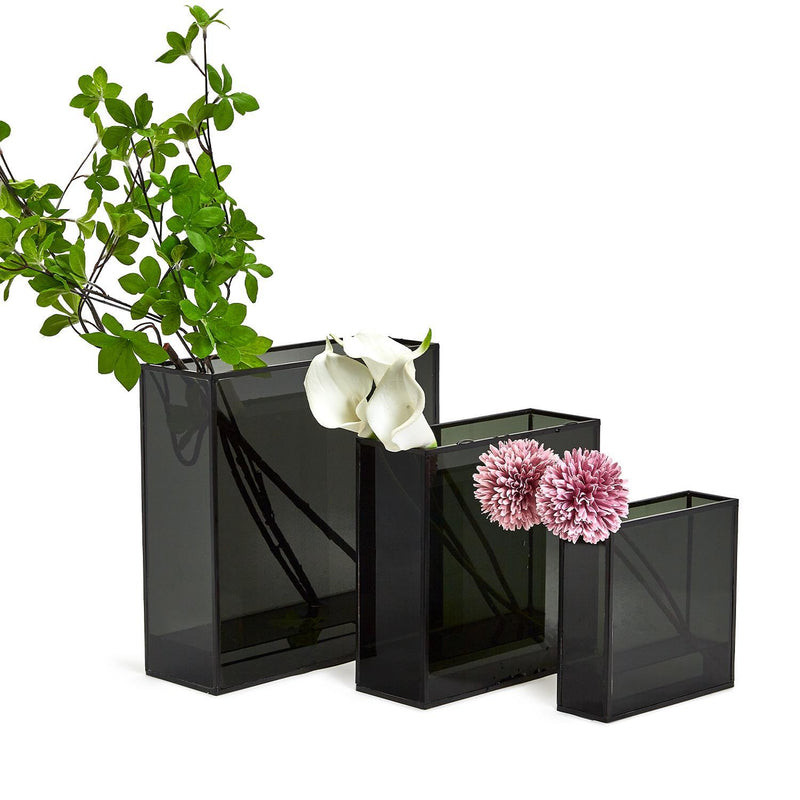 SET DE 3 JARRONES DECORATIVOS -NEGRO