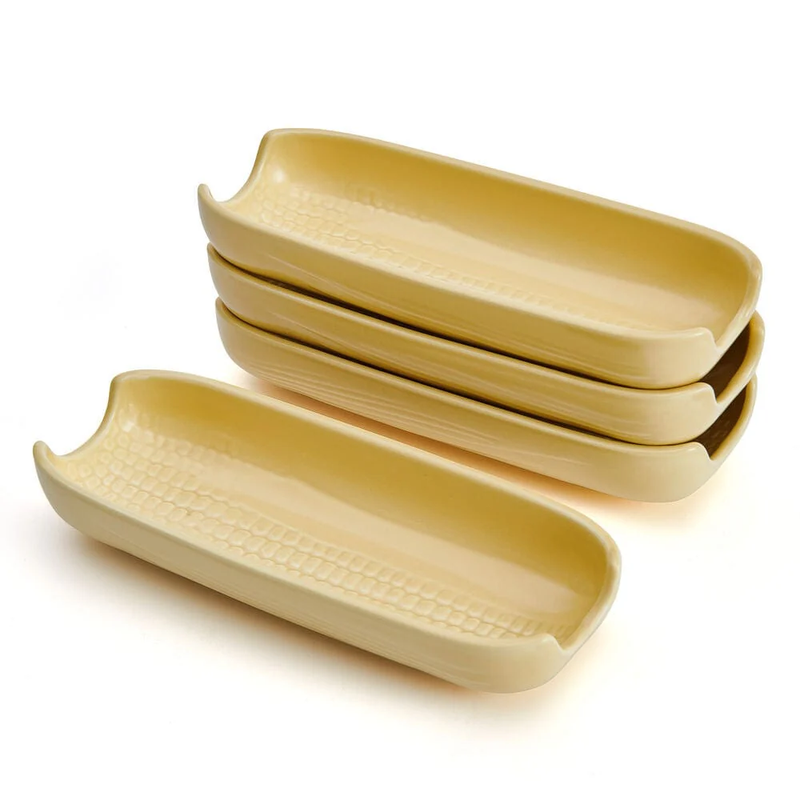 SET DE 4 PLATO PARA MAIZ-AMARILLO