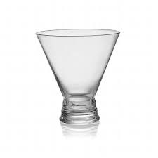 SET DE COCTEL ARTESANAL D/4 COPAS DE MARTINI SIN TALLO