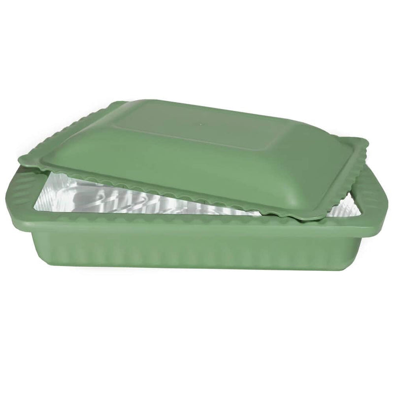 SET DE 6 COVER DECORATIVO PARA  MOLDE DE ALUMINIO 9X13 VERDE SALVIA