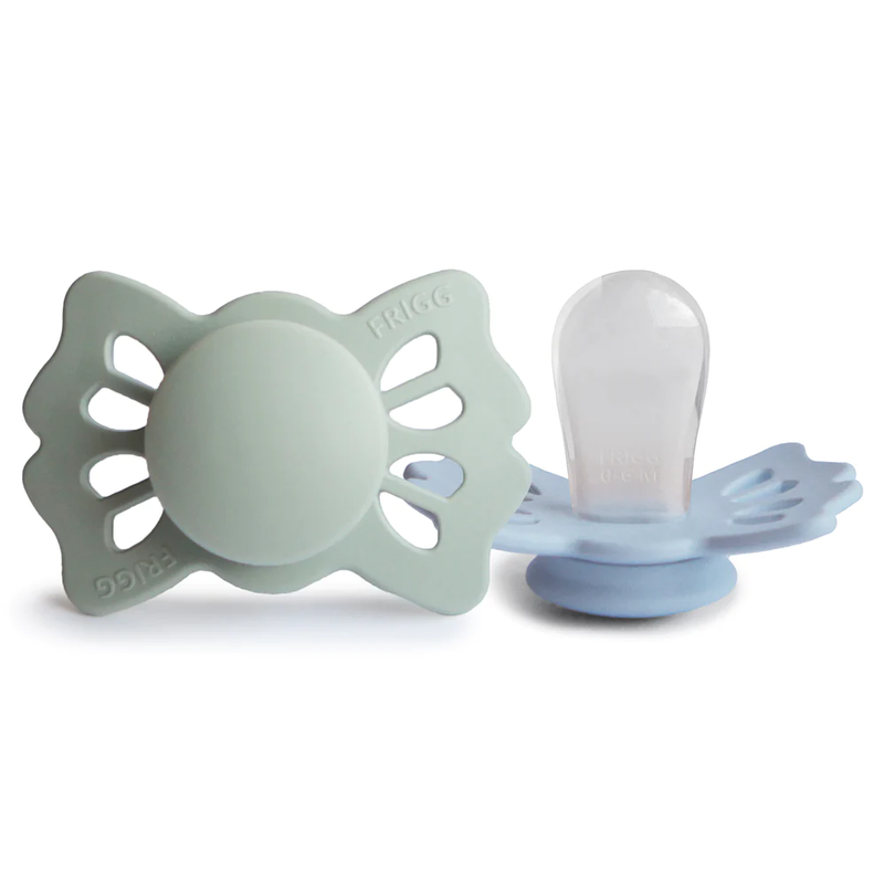 SET DE 2 CHUPETES DE SILICONA SIMETRICO (SAGE/POWDER BLUE) T 1