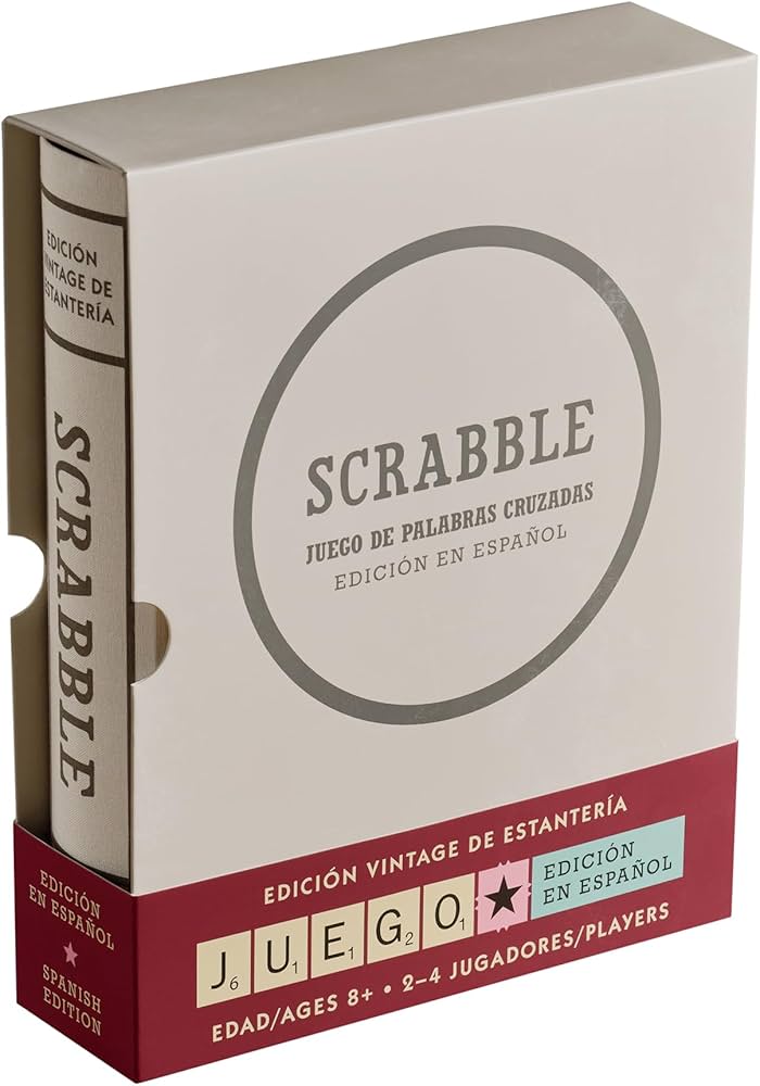 JUEGO DE MESA SCRABBLE ESPAÑOL VINTAGE BOOKSHEKF