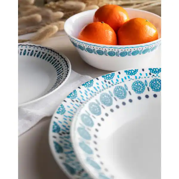 CORELLE CLÁSICA SET DE 12 PZAS. AZURE MEDALLION