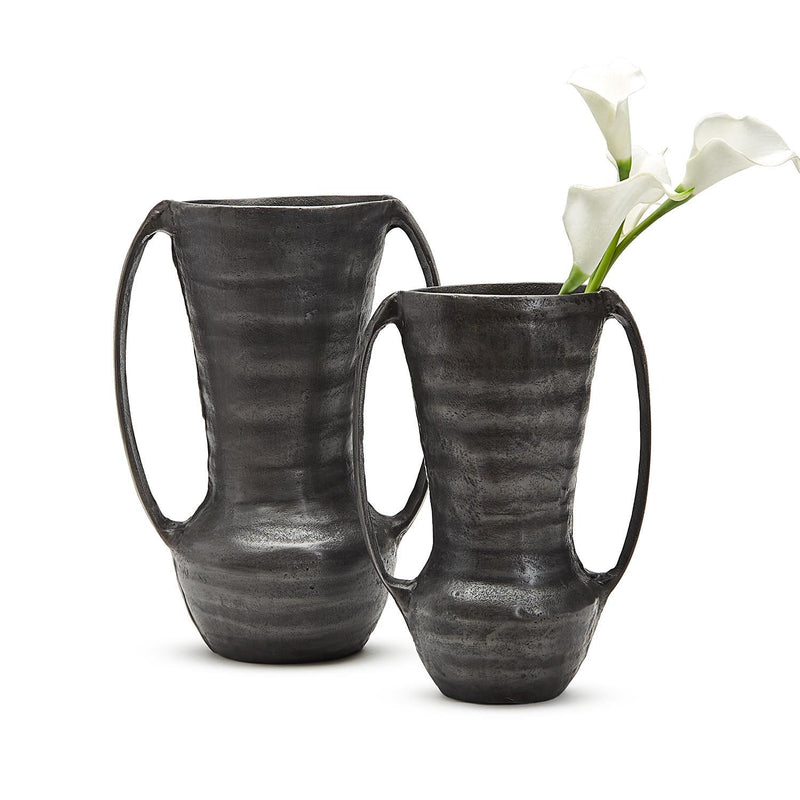 SET DE 2 JARRONES DECORATIVOS -NEGRO