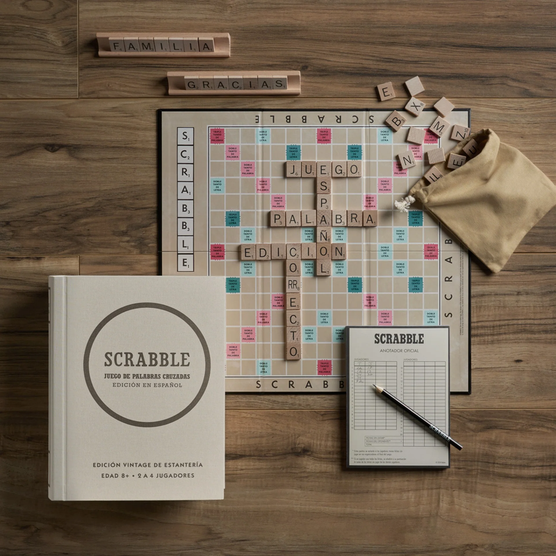 JUEGO DE MESA SCRABBLE ESPAÑOL VINTAGE BOOKSHEKF