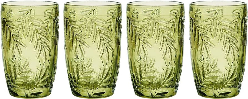 SET DE 4 VASOS VILLA PALM DE 13OZ - VERDE